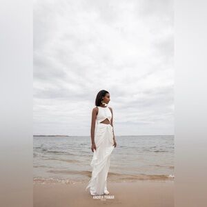 NWT Andrea Iyamah Bridal Sia Cutout Maxi Dress